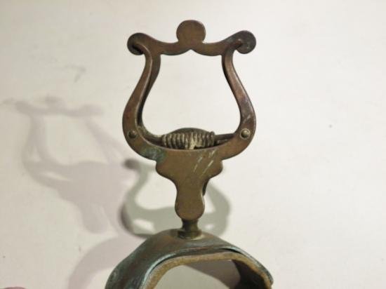 Vintage Military Band Brass Lyre Shaped Music Sheet Holder — image 3