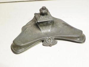 Art Nouveau Pewter Inkwell