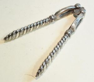 Pr Late Victorian Silver Plated Nut Crackers.