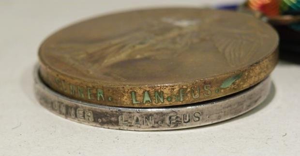 WW1 Medal Pair to Sumner Lancashire Fusiliers — image 4