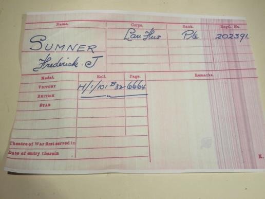 WW1 Medal Pair to Sumner Lancashire Fusiliers — image 5