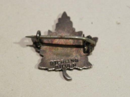WW1 Era Silver & Enamel Canadian Sweetheart Badge — image 2