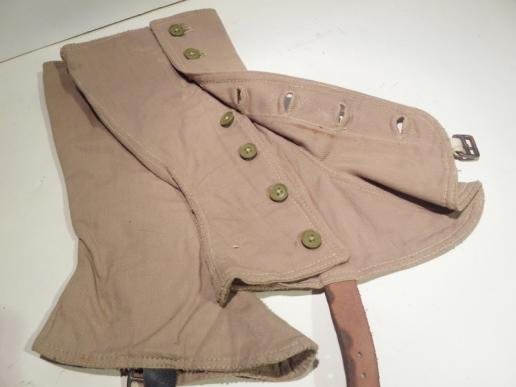 WW2 Era Auxiliary Territorial Service Heavy Cotton Twill Spats — image 2