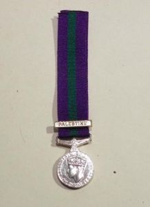 Modern Copy Miniature Medal – General Service with Palestine Clasp