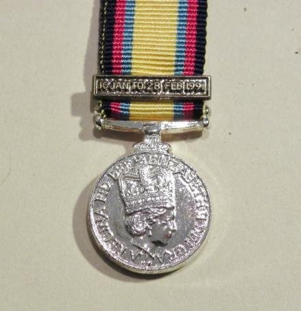 Modern Copy Miniature Medal – Gulf War 1990-91 with Clasp — image 2