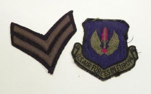 United States Air Forces in Europe Cloth Patch & Corporal …