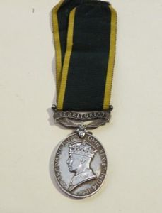 George VI Territorial Efficiency Medal to Warfing RAPC