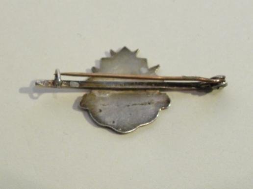 Inter War Era Sterling Silver Bedfordshire & Hertfordshire Sweetheart Brooch — image 2