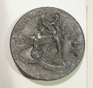 1939 German Aluminium Tinnie or Day Badge – Maker Marked