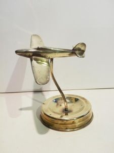 Good WW2 Era Solid Brass Model of a Spitfire