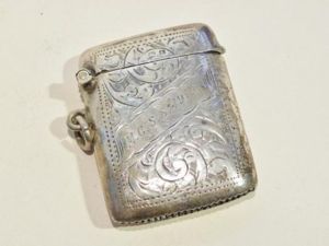 Super Hallmarked Silver Vesta Case – B'ham 1918