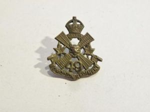 Scarce WW1 Canadian 49th Battalion (Edmonton Regiment) Collar Dog.