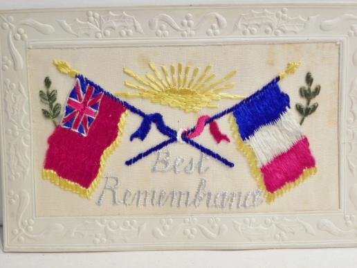 WW1 Era Silk Postcard – Best Remembrance — image 2