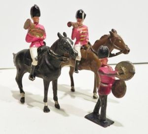 Three Early 20th C Lead Bandsmen Figures