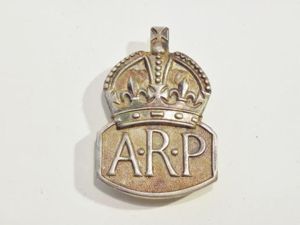 WW2 Era Sterling Silver ARP Badge London 1939 (button back)