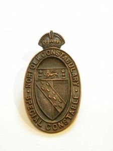 WW1 Era Norfolk Constabulary Special Constable Bronze Badge