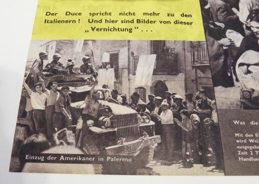 WW2 Era RAF Leaflet Dropped in Germany 1943 – Happy Italians — image 2