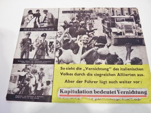 WW2 Era RAF Leaflet Dropped in Germany 1943 – Happy Italians — image 4