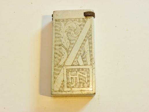 WW2 Era Aluminium Slab Petrol Lighter — image 3