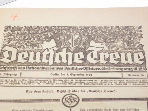 Scarce 1922 Dated National Association of German Officers Magazine — image 2