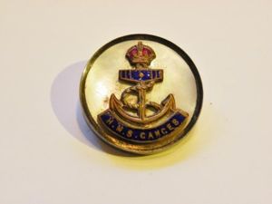 Sterling Silver & Mother-of Pearl HMS Ganges Sweetheart Badge