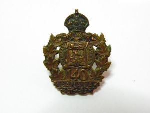 Scare WW1 Canadian 140th Battalion Collar Dog