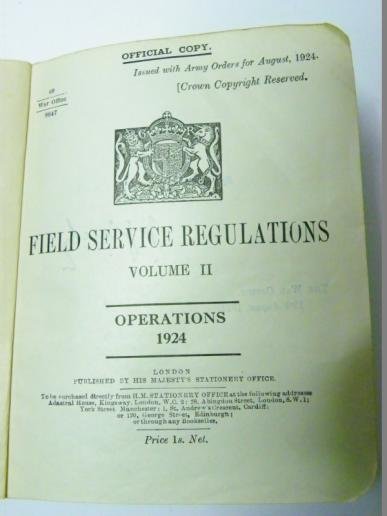 Official War Office Issue 1924 Field Service Regs Book — image 2