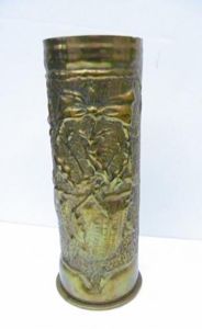 Superb WW1 German Trench Art Shell 1915