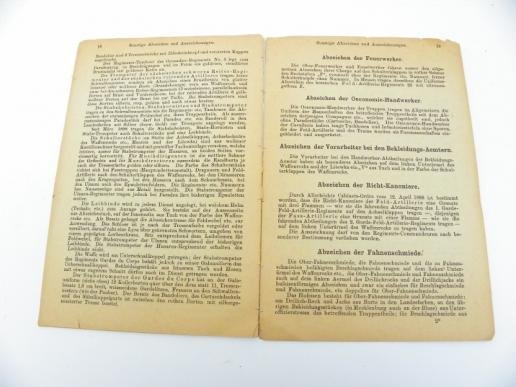 Pre WW1 German Booklet for Army Uniform Regulations — image 2