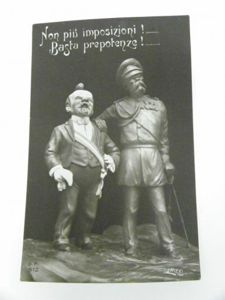 Interesting WW1 Italian Political Satyrical Postcard By Rizzi