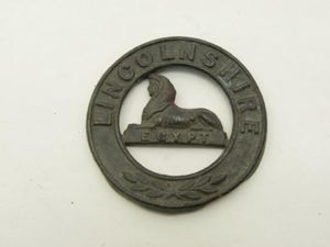 Victorian Lincolnshire Regiment Helmet Plate Centre.
