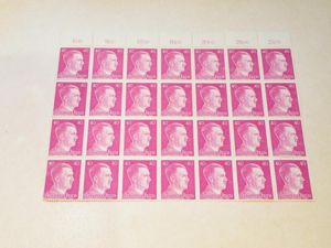 1930's 40's German 40 Pfennig Stamp Sheet.