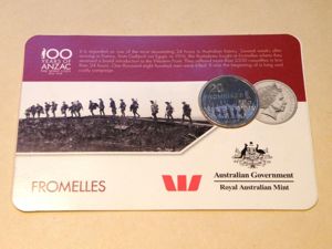 100 Years of ANZAC Coin Fromelles.