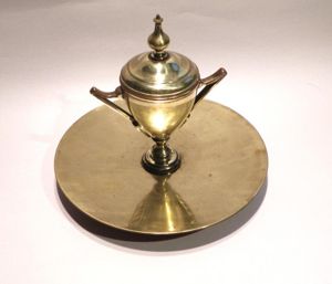 Early 19th Century Brass Ink Stand.