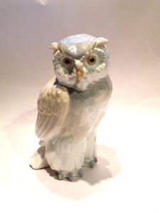 Decorative Vintage Nao by Lladro Ceramic Owl Figurine