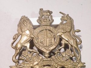 Victorian RA Territorial Force Officers Helmet Plate.