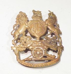 Edwardian RA Territorial Force Officers Helmet Plate.