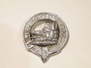 Vintage Scottish White Metal Clan Brooch – Clan Campbell