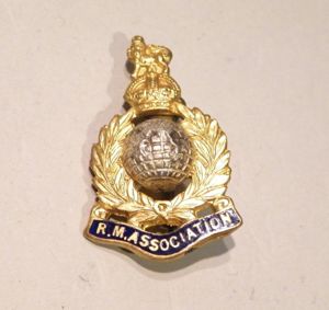 Vintage Royal Marines Association Numbered Membership Badge