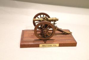 Vintage Wood and Metal Model British 9lb Canon