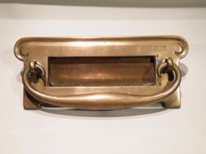 Art Nouveau Solid Bronze Letter Box.
