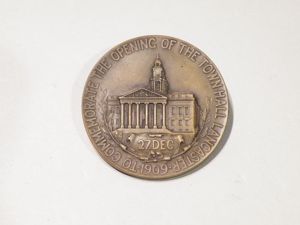 Opening of Lancaster Town Hall Medallion 1909.