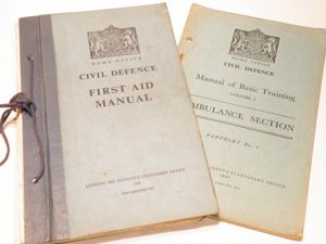 Two Home Office Civil Defence First Aid Manuals