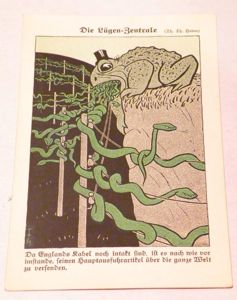 WW1 Era German Anti British Propaganda Postcard 2