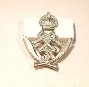 3rd Queen Alexandra's Own Gurkha Rifles Cap Badge.