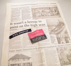 Two Vintage Cloth Patches U.S.S. Edenton & Polar Expedition