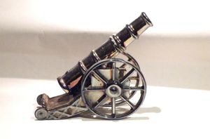 1950's Cast Iron Cannon Poker Stand.