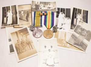 WW1 medal Pair to Staff Nurse Reynolds QAIMNSR.