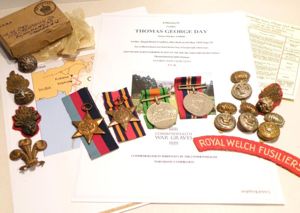 WW1 Group 4 to Day R Welsh Fusiliers KIA Burma.