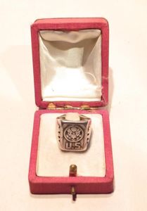 Massive Cold War Era US Army Sterling Silver Ring.